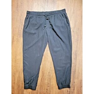 Dex Black Drawstring Jogger Pants